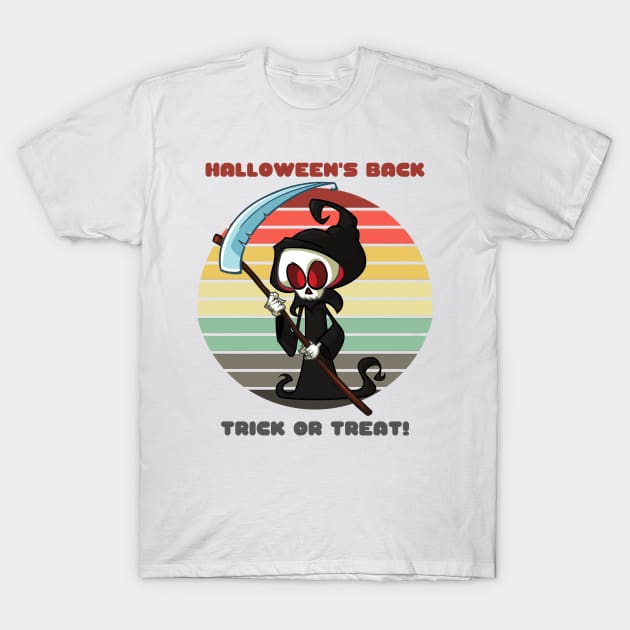 Sunset Death / Halloween's Back... Trick or Treat! T-Shirt by nathalieaynie